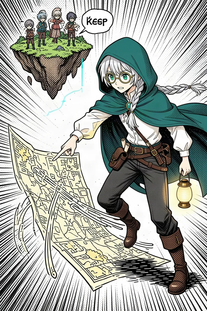 Lyra pointing at new lines appearing on the map